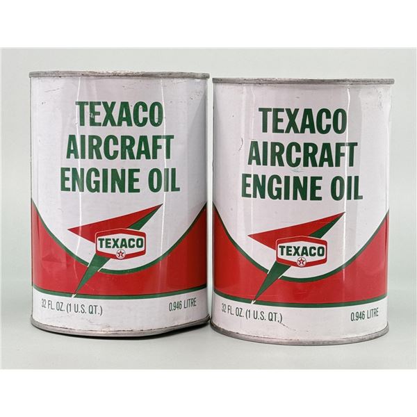 Texaco Aircraft Engine Oil Cans