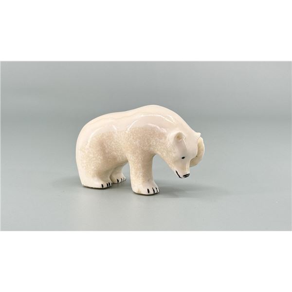 Joe Kunnuk Eskimo Inuit Carved Polar Bear