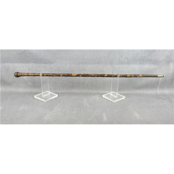 Folk Art Carved Cane Walking Stick