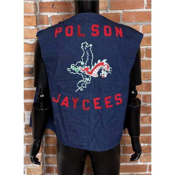 Vintage Polson Montana Jaycees Denim Vest
