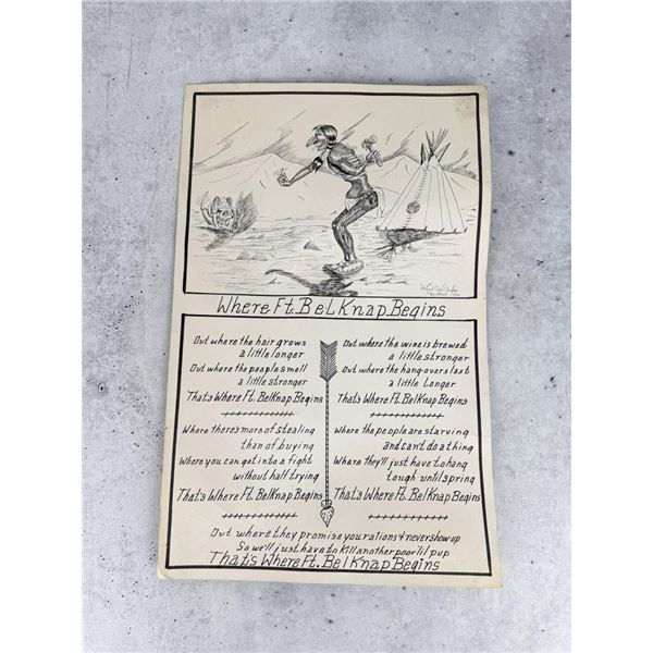 Frank Cuts the Rope Ft Belknap Montana Print