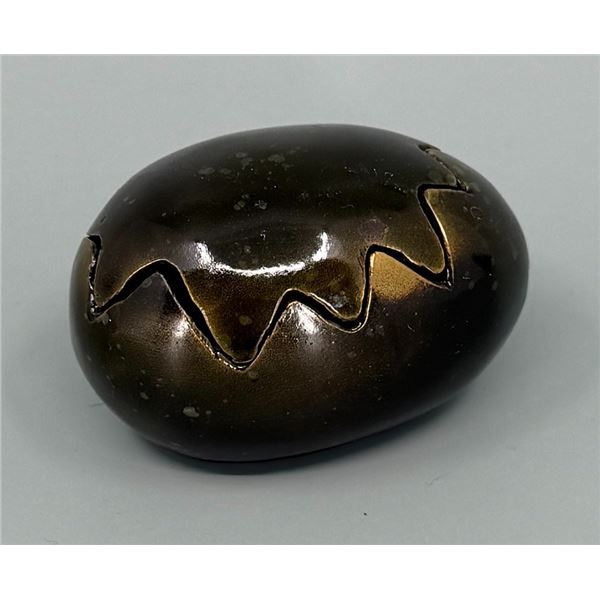 Honeck Bronze Dragon Egg Shell Trinket Box