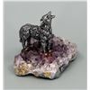 Image 2 : Pewter Wolf On Amethyst Crystal