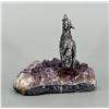 Image 3 : Pewter Wolf On Amethyst Crystal