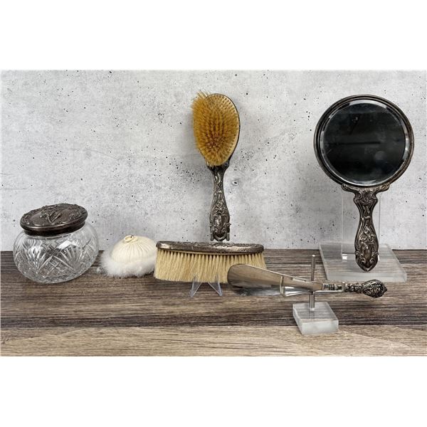 Matched Set Of Sterling Silver Vanity Items