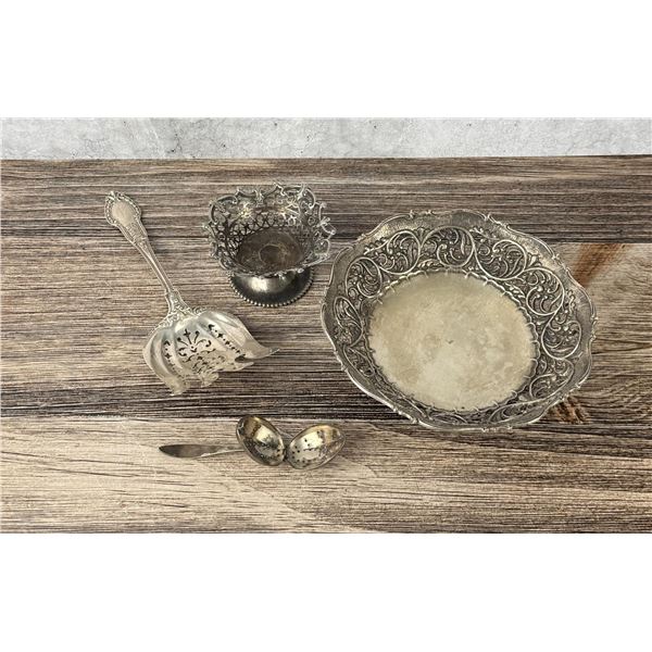 Group Of Sterling Silver & Silver Plate Items