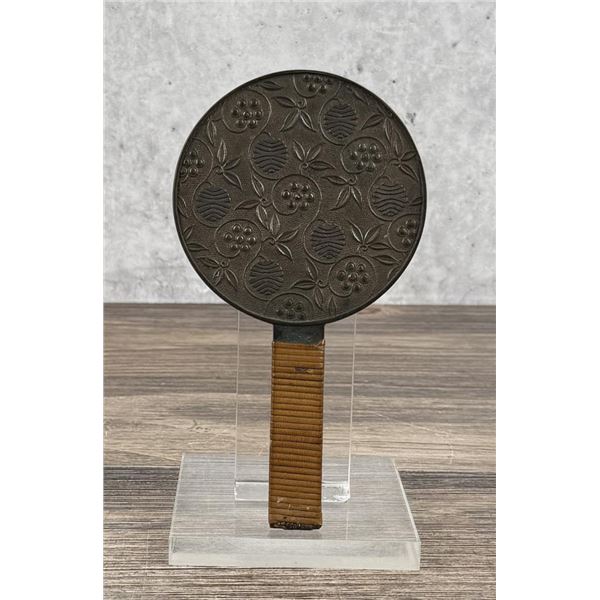 Meiji Period Japanese Bronze Kagami Mirror