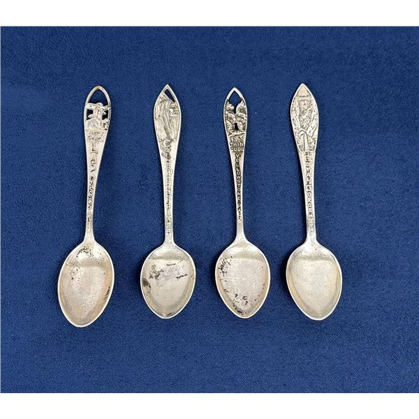 Collection Of Sterling Silver Souvenir Spoons
