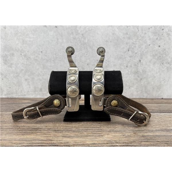 Silver Overlay Montana Cowboy Spurs