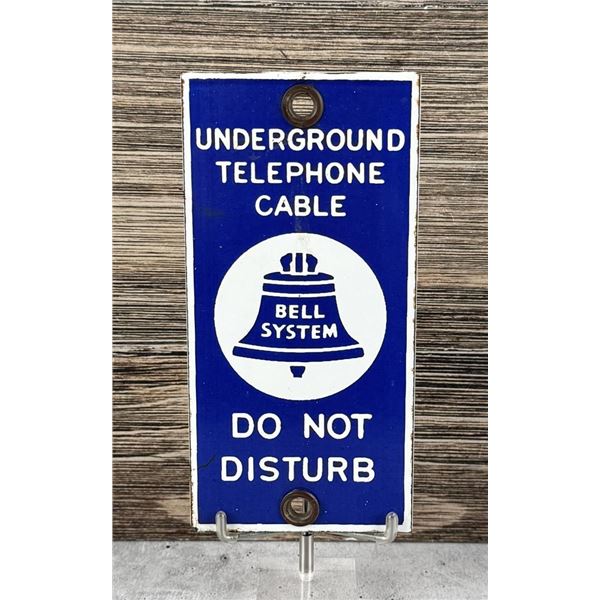 Bell System Underground Cable Porcelain Sign