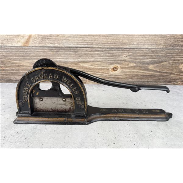 Stone Ordean Wells Co Arrow Tobacco Cutter