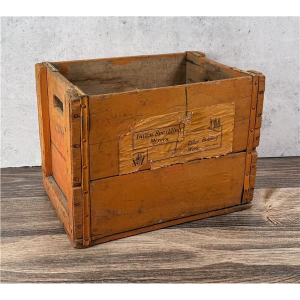 Dillon Bottling Works Montana Wood Crate