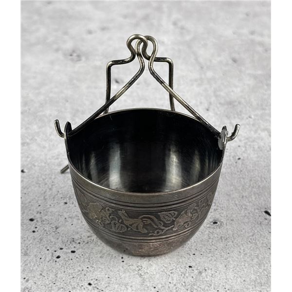 French Silver Tea Basket Strainer Infuser