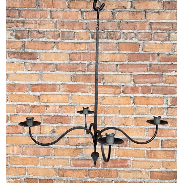 Blacksmith Made Wrought Iron Candle Chandelier