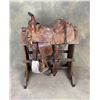 Image 3 : Longhorn Tooled Leather Western Saddle