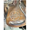 Image 7 : Longhorn Tooled Leather Western Saddle