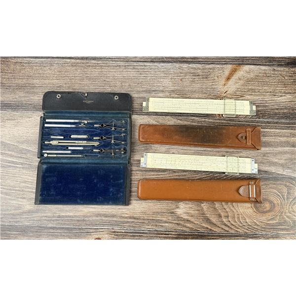 Collection of Antique Drafting Tools