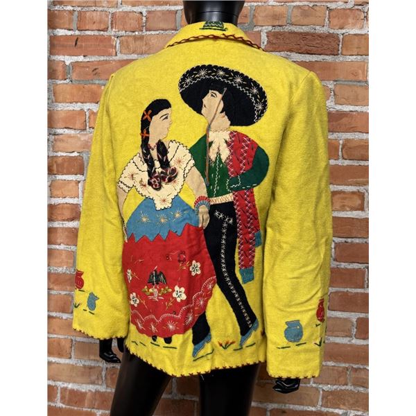 1940s Lopez Mexico Wool Souvenir Tourist Jacket