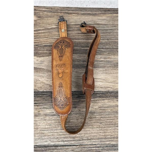 AA&E Leathercraft Padded Leather Rifle Sling