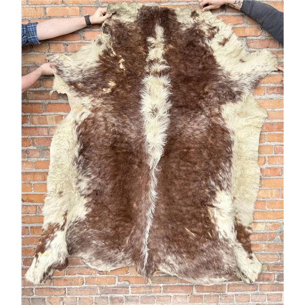 Montana Ranch Wooly Cowhide Rug