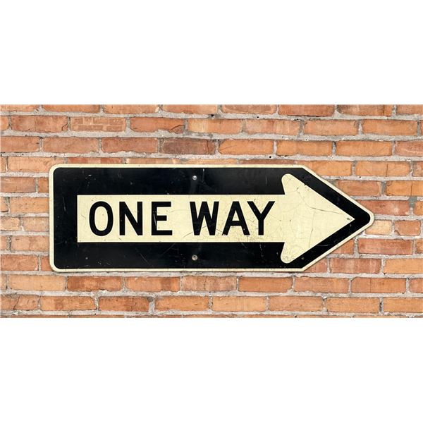 Montana One Way Road Street Sign