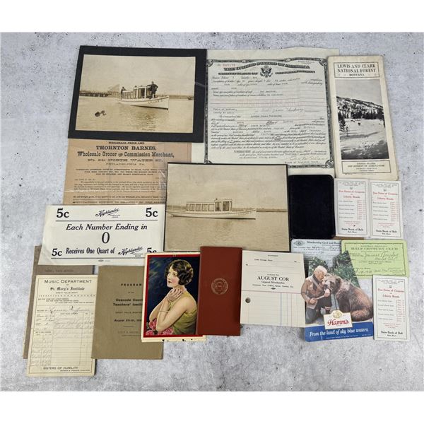Collection of Antique Montana Paper Ephemera