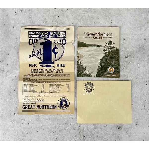 Great Northern Railway Montana Ephemera