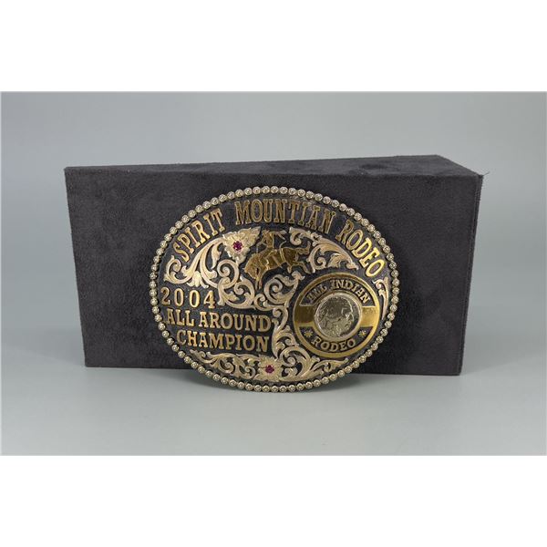Spirit Mountain Indian Rodeo Trophy Belt Buckle