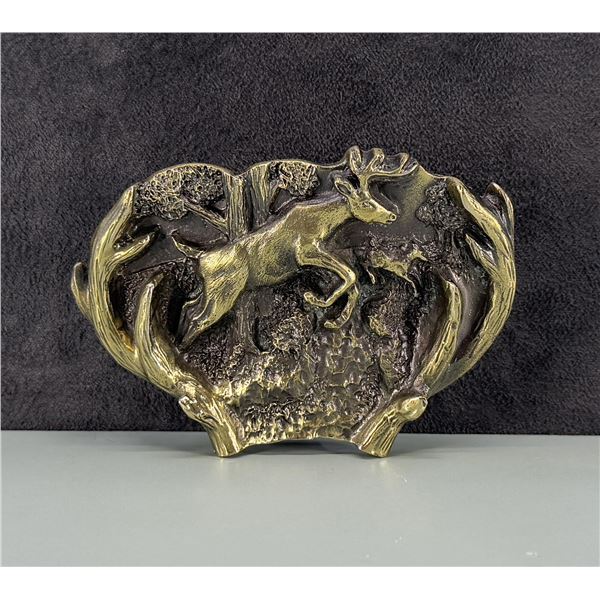3D Buck Deer Great American Belt Buckle