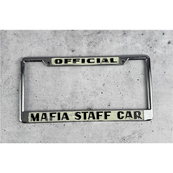 Official Mafia Staff Car License Plate Frame