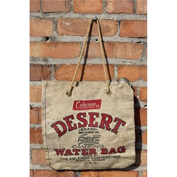 Coleman Desert Water Bag Railroad Marked