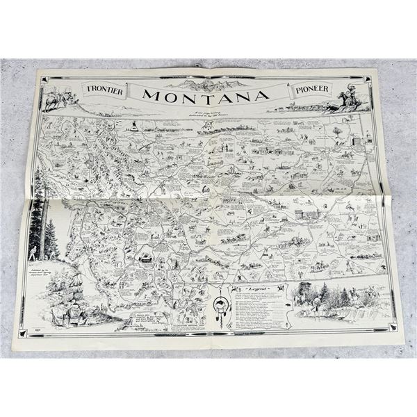 1937 Montana Frontier Pioneer Map