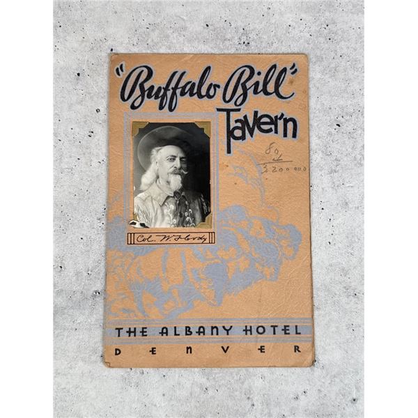 Buffalo Bill Tavern Denver Hotel Menu