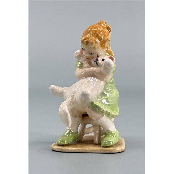 Hagen Renaker Girl in Green Dress Figurine