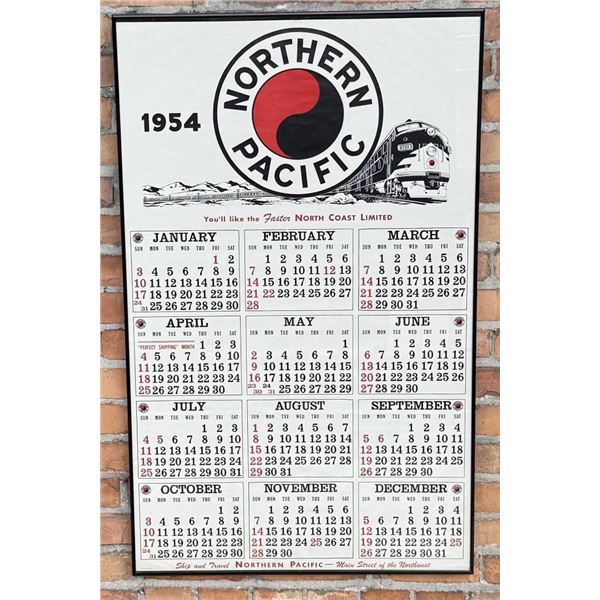 1954 Northern Pacific Railroad Calendar