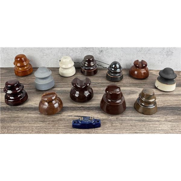 Collection of Antique Porcelain Insulators