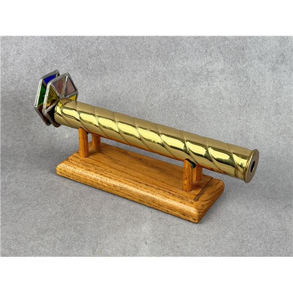 Vintage Brass Kaleidoscope with Stand