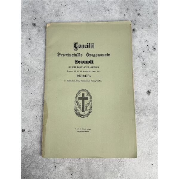 Decrees of the Second Provincial Council of Oregon