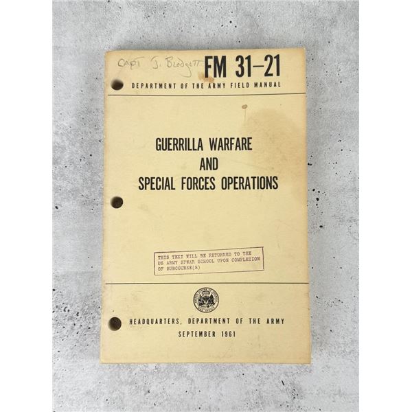Guerrilla Warfare and Special Forces Operations