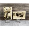 Image 1 : Cowboys and Buffalo RPPC Postcards
