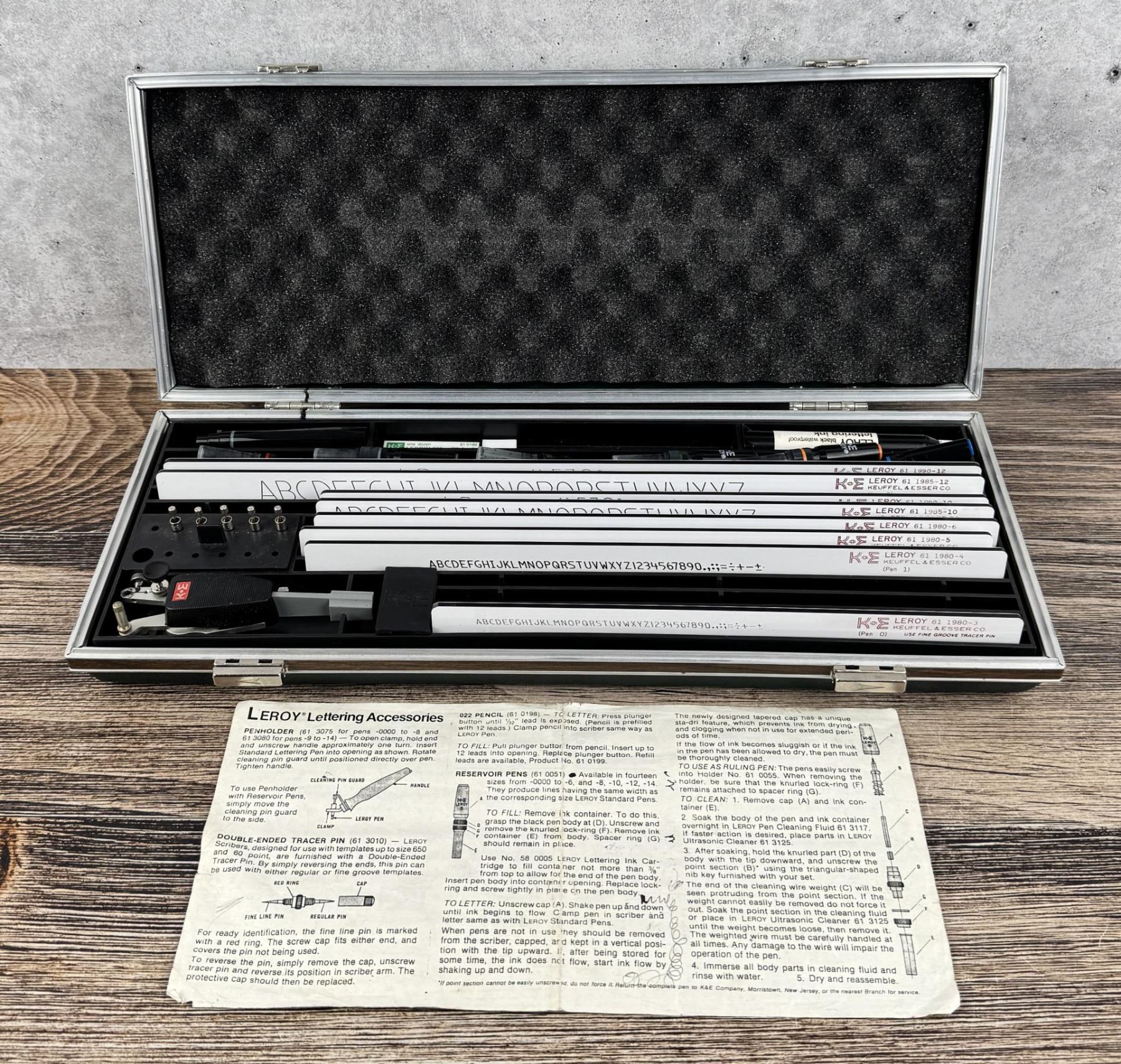 K&E Leroy Lettering Drafting Tool Set