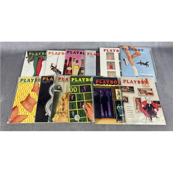 1958 Playboy Magazine Full Year Run
