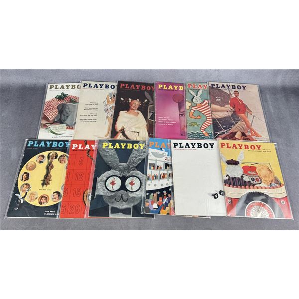 1957 Playboy Magazine Full Year Run