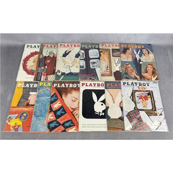 1956 Playboy Magazine Full Year Run