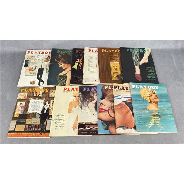 1962 Playboy Magazine Full Year Run