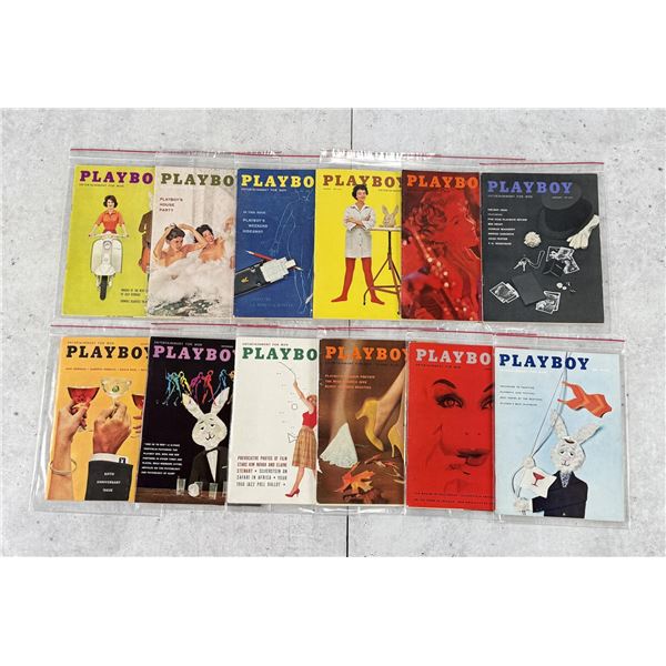 1959 Playboy Magazine Full Year Run
