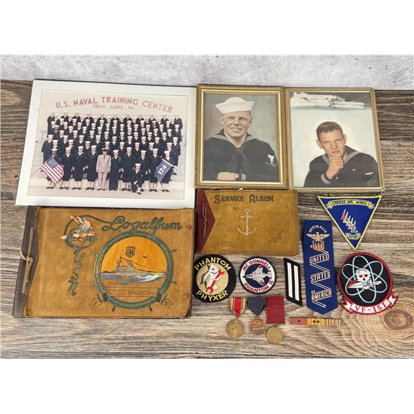 Pre WW2 US Navy Soldier Archive Photos Medals