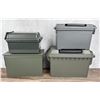 Image 2 : Collection of Metal Plastic Ammo Cans