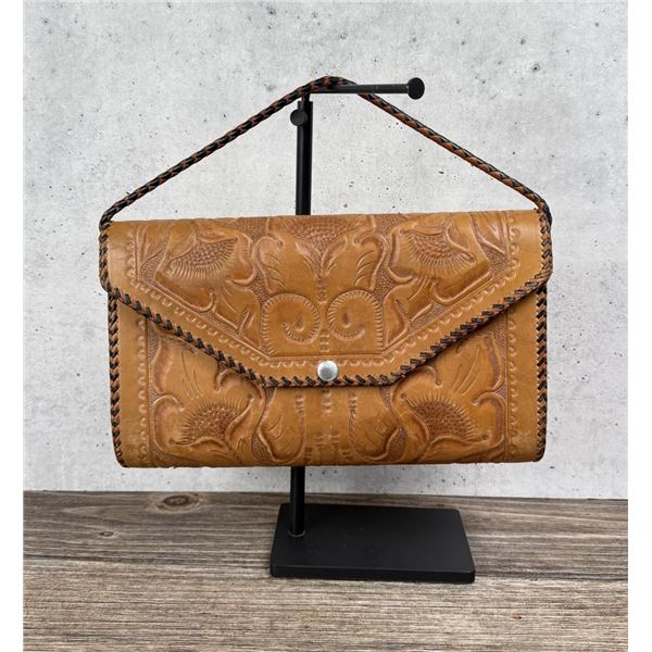 Vintage Cowgirl Tooled Leather Purse