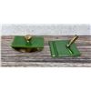 Image 2 : Art Deco Green Bakelite Desk Set